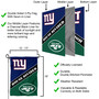 Giants and Jets House Divided Garden Flag