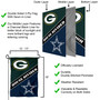 Packers and Cowboys House Divided Garden Flag