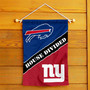 Bills and Giants House Divided Garden Flag