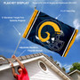 Los Angeles Rams Gold Helmet Slogan Flag Pole and Bracket Kit