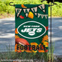 New York Jets Fall Football Leaves Decorative Double Sided Garden Flag