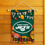 New York Jets Fall Football Leaves Decorative Double Sided Garden Flag