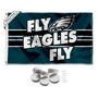 Philadelphia Eagles Fly Eagles Fly Banner Flag with Tack Wall Pads