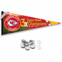 Kansas City Chiefs 3x Champs Pennant with Tack Wall Pads