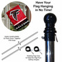 Atlanta Falcons Banner Flag and 5 Foot Flag Pole for House