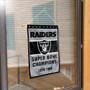 Las Vegas Raiders 2 Time Champions Window and Wall Banner