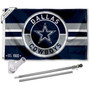 Dallas Cowboys Patch Logo Flag Pole and Bracket Kit