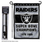 Las Vegas Raiders 2 Time Champions Garden Banner and Flag Stand
