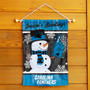 Carolina Panthers Holiday Winter Snow Double Sided Garden Flag