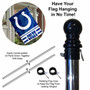 Indianapolis Colts Banner Flag and 5 Foot Flag Pole for House