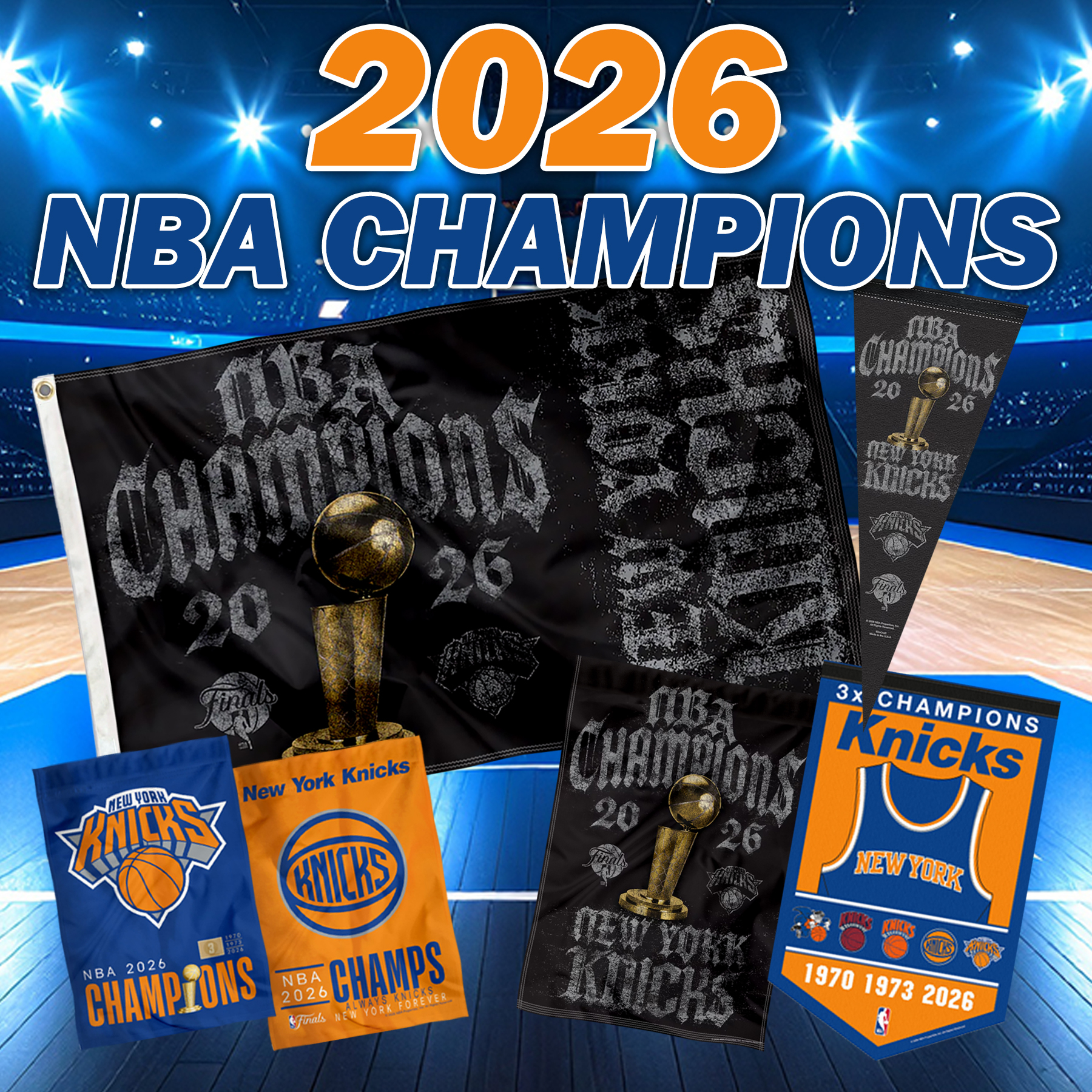 NEW YORK KNICKS CHAMPIONSHIP FLAGS