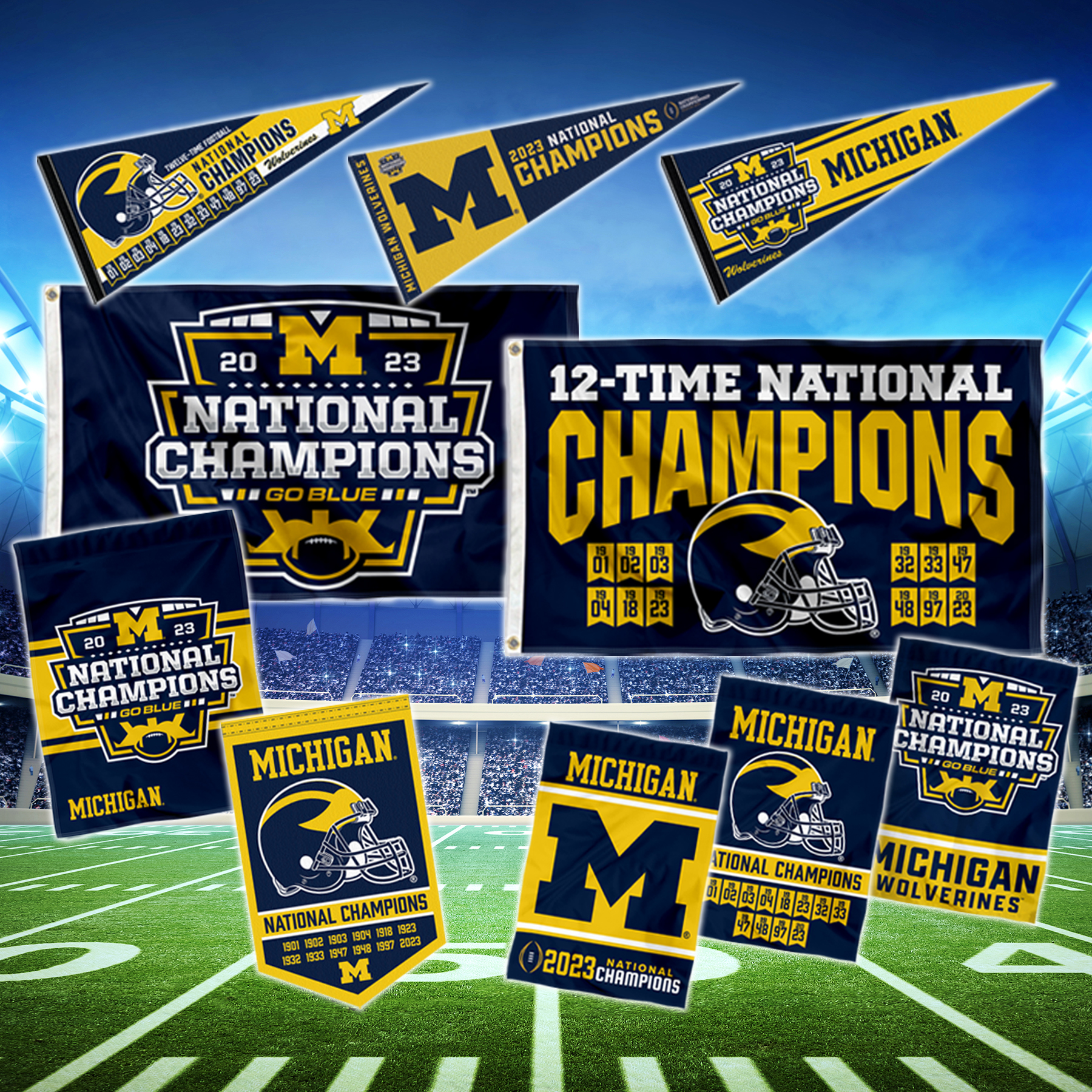 Michigan Wolverines Flags & Banners