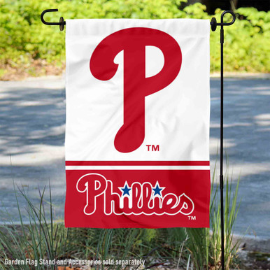 WinCraft Phillies Bandiera Da Giardino Con Supporto - 33x45 Cm, 2 Lati, Poliestere, Per Fan MLB - 4