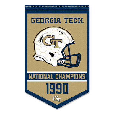 Georgia Tech Yellow Jackets Football National Champions Banner