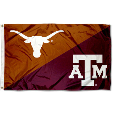 Texas vs. Texas A&M House Divided 3x5 Flag - State Street Products