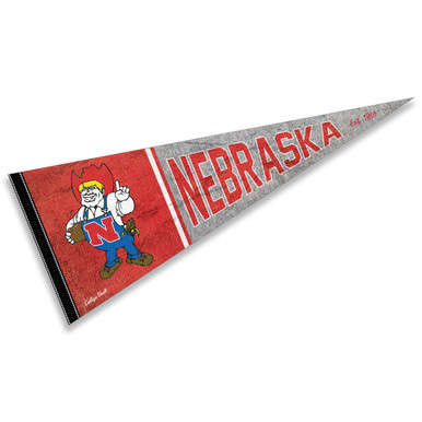 Nebraska Cornhuskers Vintage Throwback Pennant Banner - 12x30 Inch Wool Felt