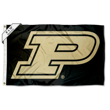 Purdue Slanted P Logo 6x10 Flag - State Street Products