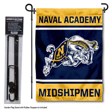 College Flags & Banners US Navy Midshipmen Anchor Garden Flag - 13"x18" Double Sided NCAA Licensed