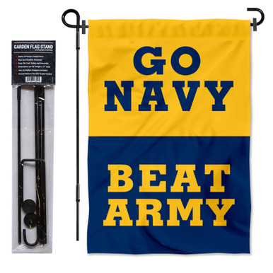 Navy Beat Army Garden Flag - 13x18 Inch Double Sided, Polyester, Officially Licensed US Navy, Yard Banner - View #3