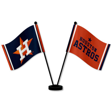 WinCraft Houston Astros Flag Pole & Bracket Set - 3x5 Ft Flag, 6 Ft Spinning Pole, Adjustable Bracket