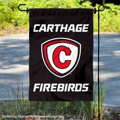 Carthage College Wordmark Logo Garden Flag - State Street Products
