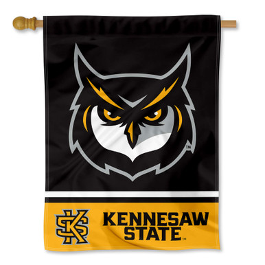 Orgamic Poly Ark Kennesaw State Owls Wordmark Logo House Banner Flag - State Street Products