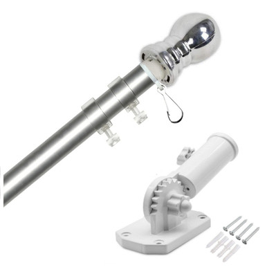 WinCraft Dallas Cowboys Flag Pole & Bracket Kit – Includes 3x5 Flag, 6' Spinning Pole, Adjustable Bracket - View #10