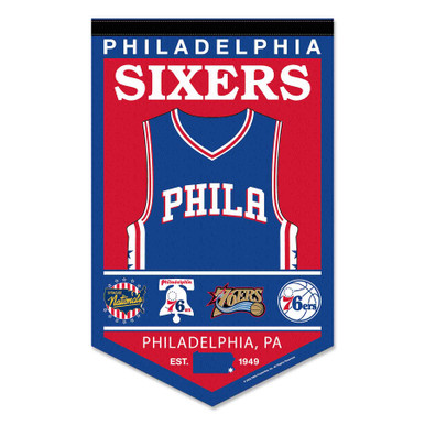 Philadelphia 76ers History Heritage Logo Banner - State Street Products