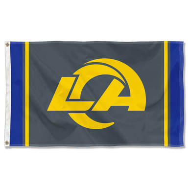 Los Angeles Rams Black Sideline 3x5 Banner Flag - State Street Products