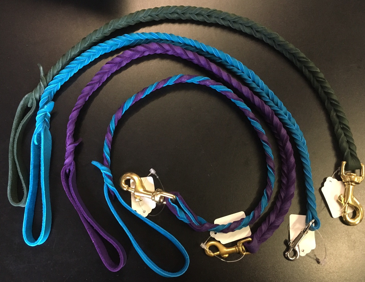 Comfort Braid Rounded (Two-Tone) - Leather Leash