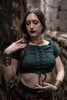 Emberfell Crop Peasant Top
