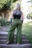 Floralace Flare Pants - Acidmoss - 2X/3X