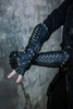 Darkbane Fingerless Gauntlets - Classic Black, Size 2