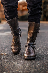 Corsair Boots, Ironwood Brown with Classic Black Straps