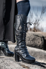 Women's Heeled Warlock Moto Boots