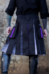 Versatta Hybrid Pride Full Length Cargo Kilt - 23" - Demi Pride - Men's Medium Versatta Hybrid Pride Full Length Cargo Kilt - 23" - Demi Pride - Men's Medium