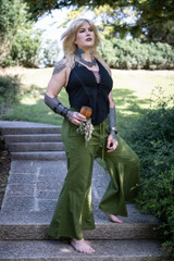 Floralace Flare Pants