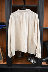 Linen Longsleeve Shirt Sample - Ivory - Size S Linen Longsleeve Shirt Sample - Ivory - Size S