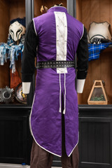 Bramblewood Long Vest - Purple with White