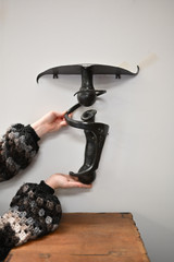 Industrial Gothic Wall Shelf by Iron Antler Forge