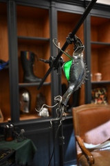 Industrial Gothic Hanging Light by Iron Antler Forge