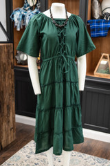 Velwin Dress - Dark Green, Size S/M
