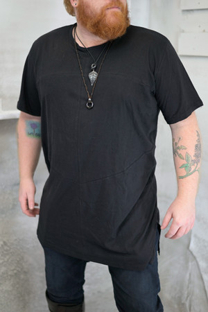Longline Tee - Black - Men's XXS