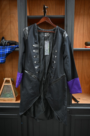 Gothic Tailcoat Sample - Black & Purple - Medium Gothic Tailcoat Sample - Black & Purple - Medium