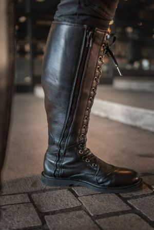 Ares Knee-High Boots - Eyelets Placed Further Back - Size Women's 8 Ares Knee-High Boots - Eyelets Placed Further Back - Size Women's 8