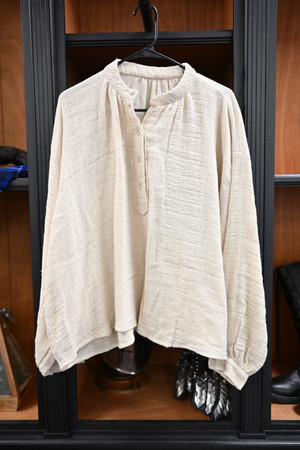 Linen Longsleeve Shirt Sample - Ivory - Size S Linen Longsleeve Shirt Sample - Ivory - Size S
