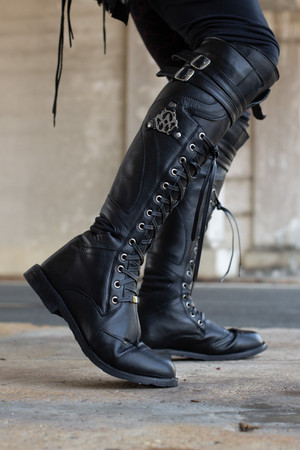 Women's 11 Monolith Moto Boots - Classic Black