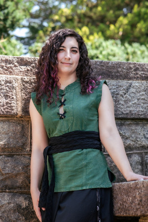 Women's Sleeveless Renaissance Tunic - Green, Large