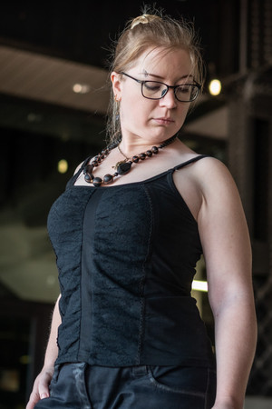 Darklace Tank Top - Black, Size Small