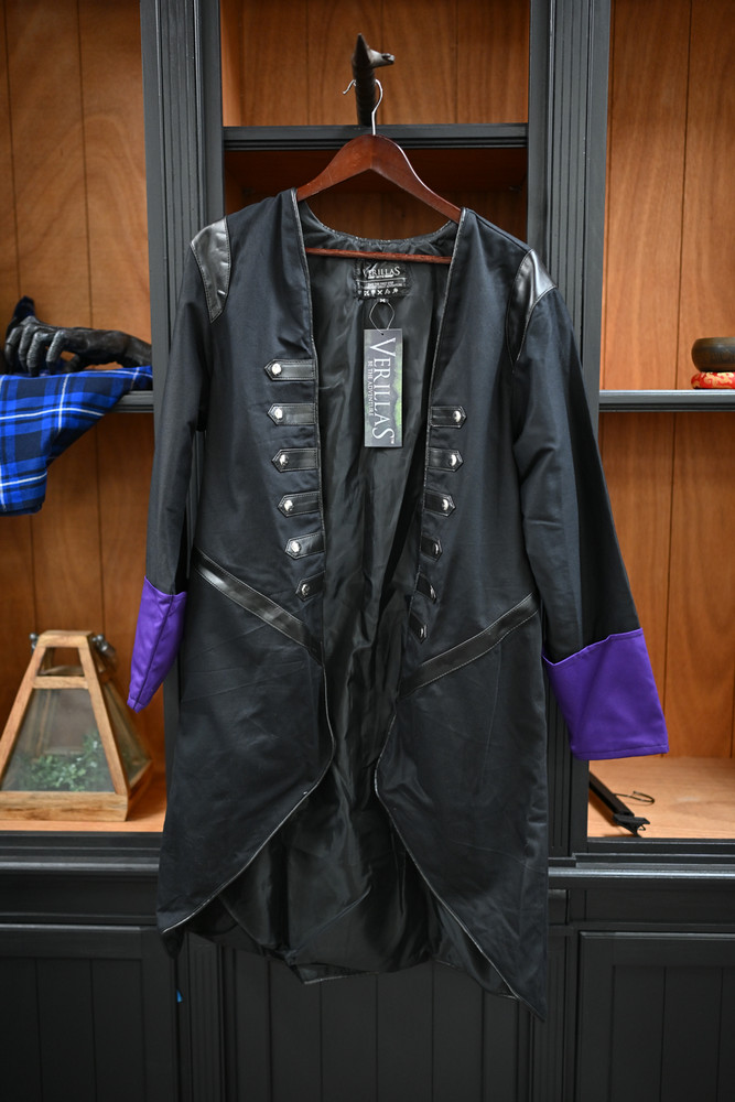 Gothic Tailcoat Sample - Black & Purple - Medium